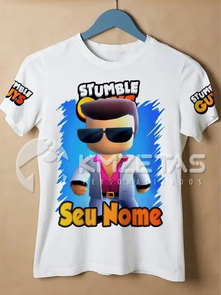 Blusa Stumble Guys Elvis Disco Dan Game Jogo Personalizada