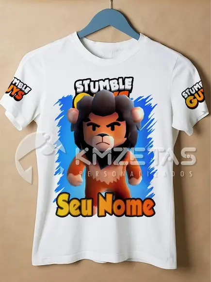 Blusa Stumble Guys Leão Lyon Game Jogo Personalizada