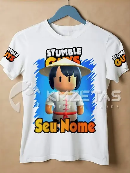 Blusa Stumble Guys Menina Jin Game Jogo Personalizada