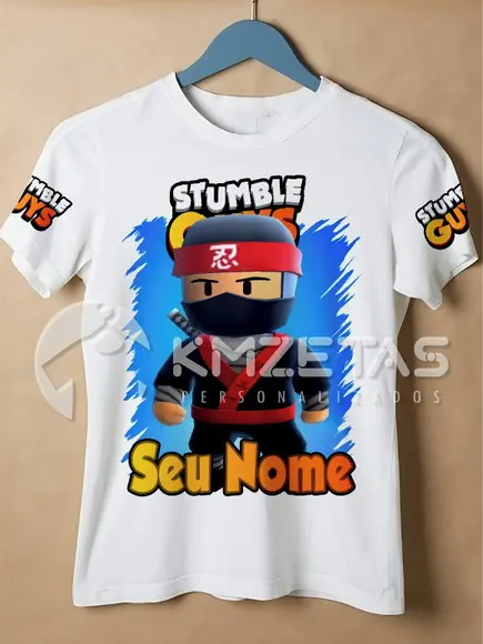 Blusa Stumble Guys Ninja Higure Game Jogo Personalizada