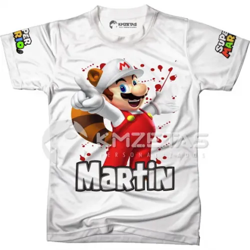 Blusa Super Mario Bros Game Infantil Adulto Personalizada