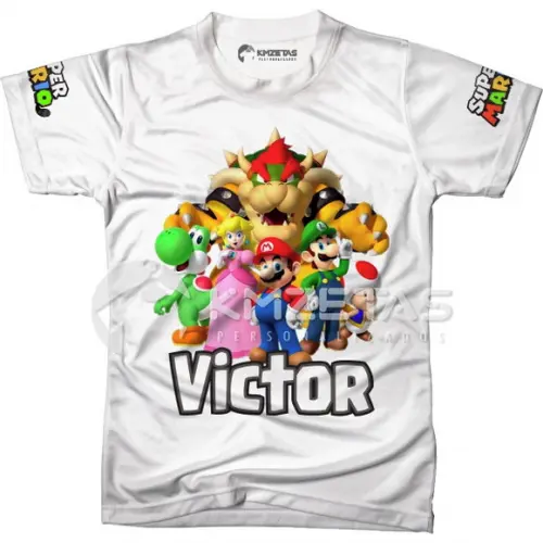 Blusa Super Mario Bros Personalizada