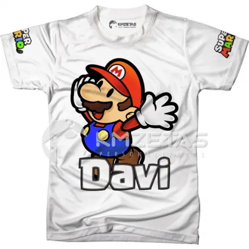Blusa Super Mario Infantil Adulto Personalizada