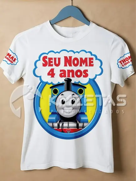 Blusa Thomas And Friends Festa Infantil Personalizada