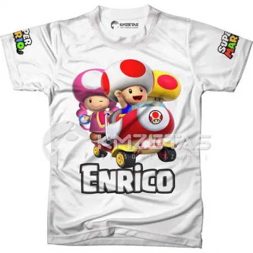 Blusa Toad Super Mario Bros Infantil Adulto Personalizada