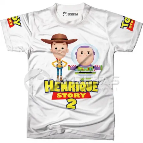 Blusa Toy Story Infantil Festa Aniversario Personalizada
