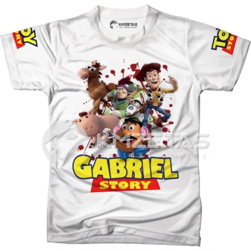 Blusa Toy Story Infantil Woody Buzz Sr Batata com Nome