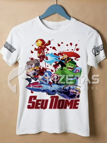Blusa Vingadores Avengers Camisa T-shirt Unissex