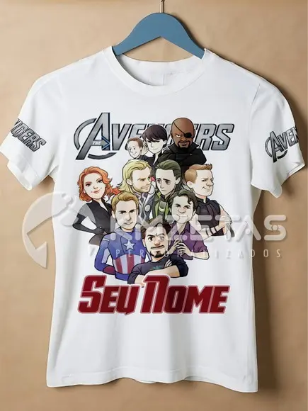 Blusa Vingadores Avengers Camisa Personalizada