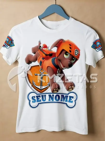 Blusa Zuma Patrulha Canina Infantil Adulto Personalizada