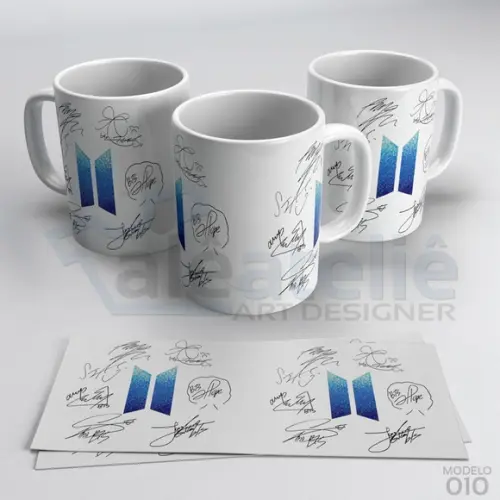 Caneca Bts Kpop Bangtan Boys Bias Logo Army Personalizada