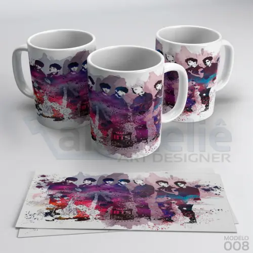 Caneca Bts Kpop Bangtan Boys Bias Logo Army Personalizada
