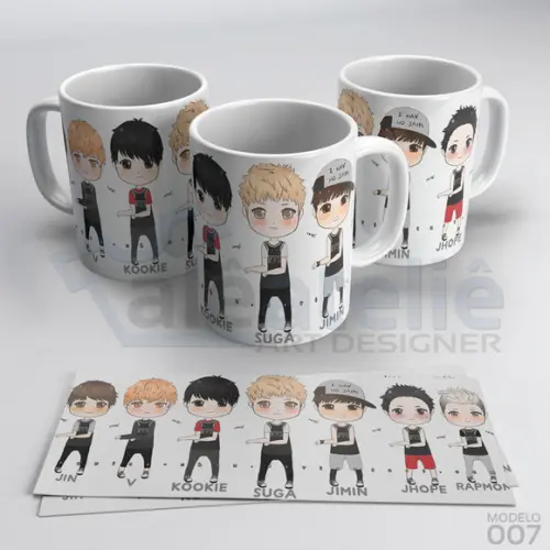 Caneca Bts Kpop Bangtan Boys Bias Logo Army Personalizada