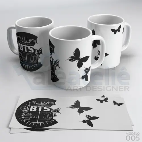 Caneca Bts Kpop Bangtan Boys Bias Logo Army Personalizada