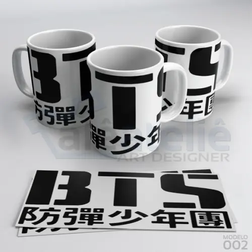 Caneca Bts Kpop Bangtan Boys Bias Logo Army Personalizada
