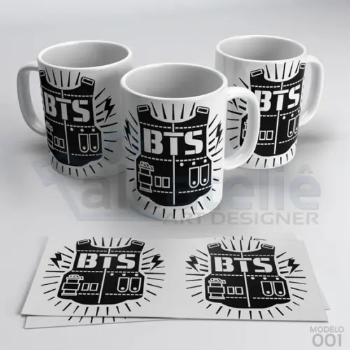 Caneca Bts Kpop Bangtan Boys Bias Logo Army Personalizada