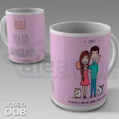 Caneca Dia dos Namorados Feliz Dia dos Namorados