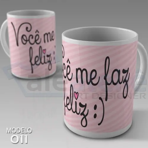 Caneca Dia dos Namorados Você me faz Feliz