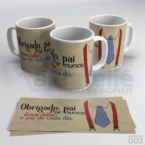Caneca Dia dos Pais Personalizada - Pai Te Amo Desse Tamanho