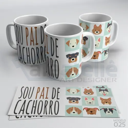 Caneca Dia dos Pais Personalizada - Sou Pai de Cachorro