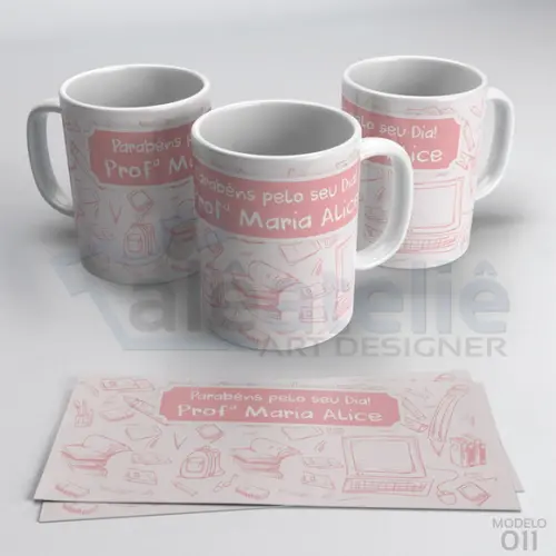 Caneca Dia dos Professores Personalizada com Nome