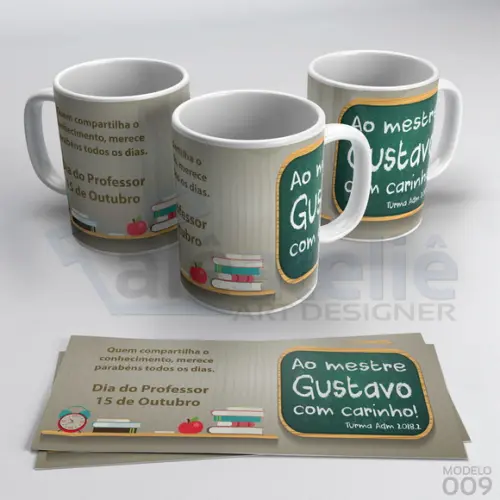 Caneca Dia dos Professores Personalizada com Nome