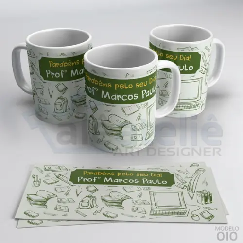 Caneca Dia dos Professores Personalizada com Nome