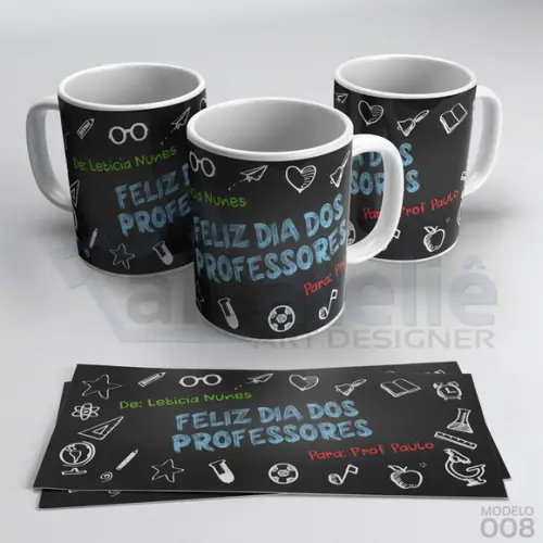 Caneca Dia dos Professores Personalizada com Nome