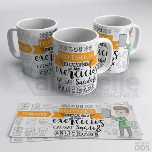 Caneca Dia dos Professores Personalizada com Nome