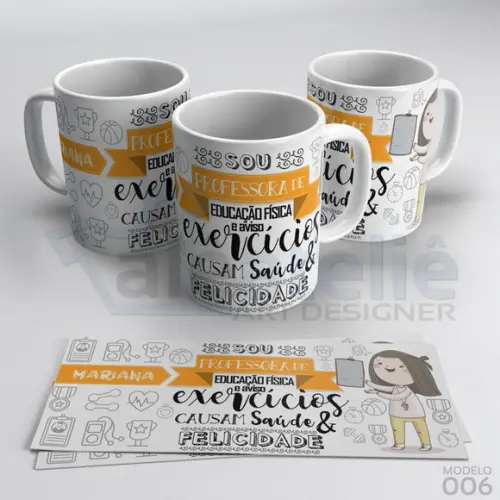 Caneca Dia dos Professores Personalizada com Nome