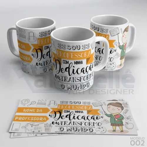 Caneca Dia dos Professores Personalizada com Nome