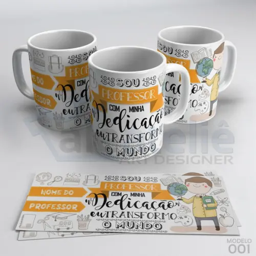 Caneca Dia dos Professores Personalizada com Nome