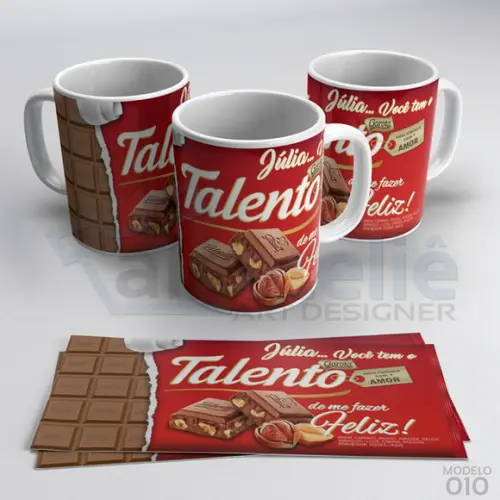 Caneca Feliz Páscoa Chocolate Bis Personalizada com Nome
