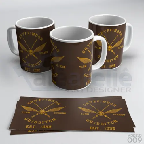 Caneca Harry Potter Gryffindor Hogwarts Porcelana