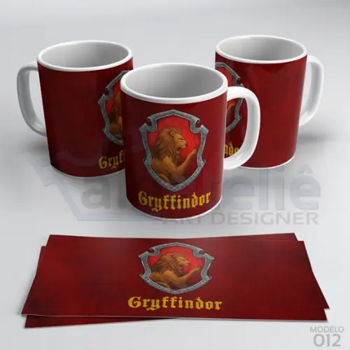 Caneca Harry Potter Gryffindor Hogwarts Porcelana