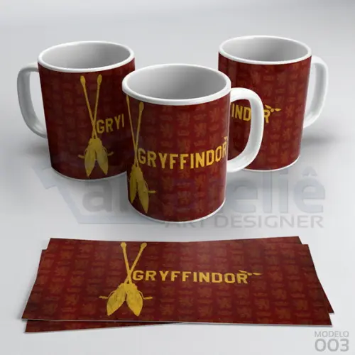 Caneca Harry Potter Hogwarts Grifinória Personalizada