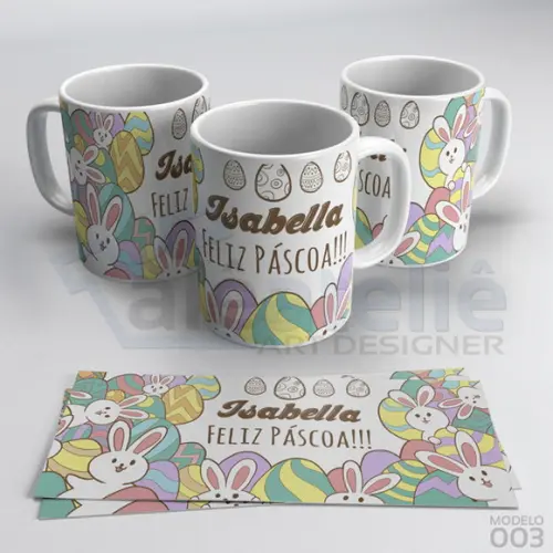 Caneca Páscoa Serenata de Amor Personalizada com Nome