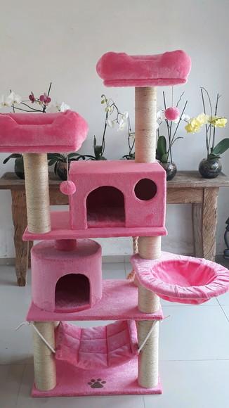 Arranhador para Gato Rosa