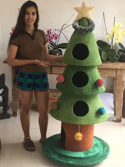 Arranhador para Gato Árvore de Natal
