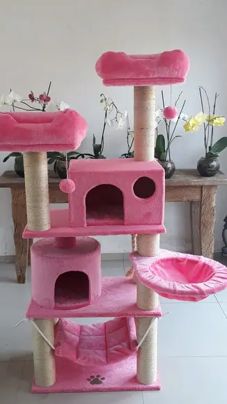 Arranhador para Gato Rosa