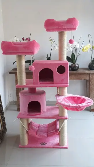 Arranhador para Gato Rosa