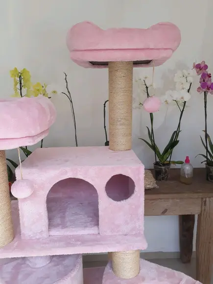 Arranhador para Gato Rosa