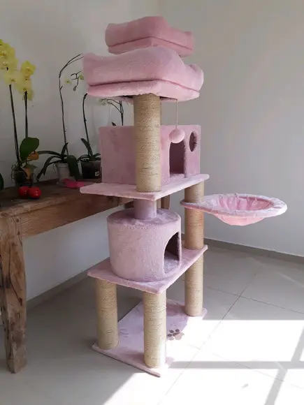 Arranhador para Gato Rosa
