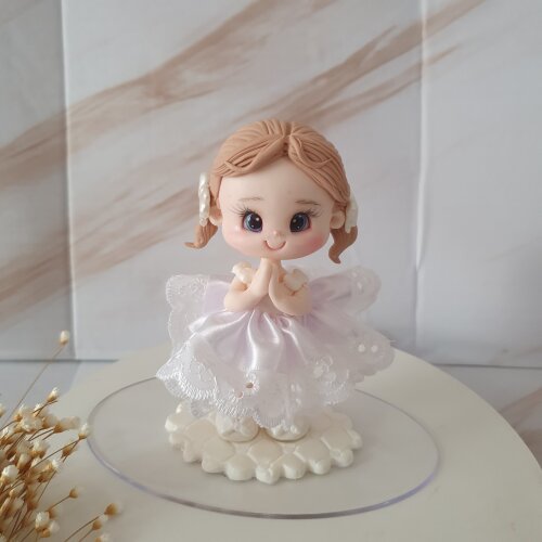 Topo de Bolo Batizado Menina
