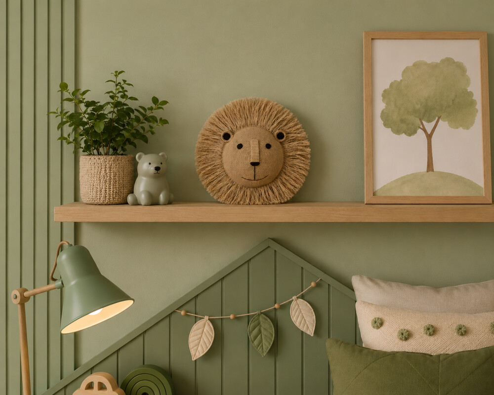 Leão em Crochê para Parede Quarto Infantil 16cm