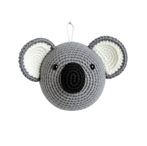 Coala em Crochê para Parede Quarto Infantil 16cm