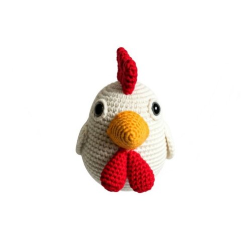 Galinha em Crochê para Parede Quarto Infantil 16cm
