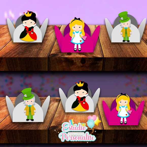 100 Forminha de Doces Alice no País das Maravilhas