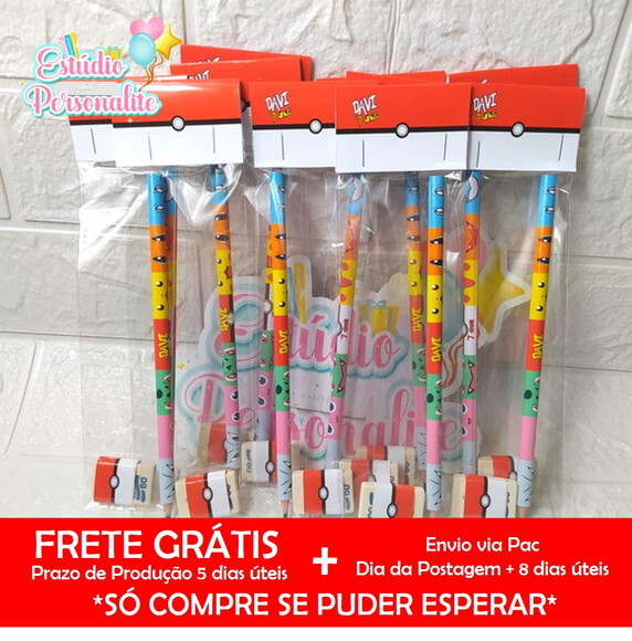 20 Kits Escolar Pokémon