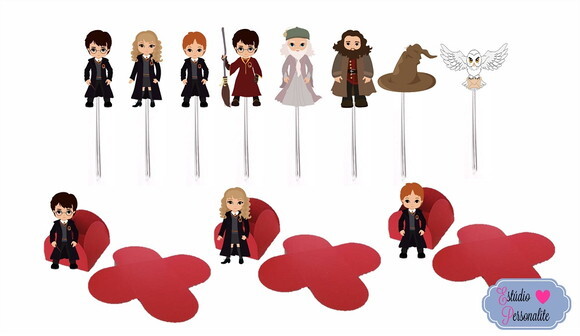 40 Toppers + 40 Forminhas Harry Potter